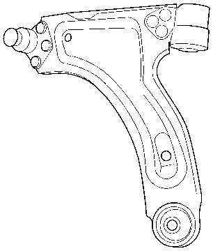 13140037 Opel Braço oscilante inferior esquerdo de suspensão dianteira