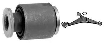 Compre 02387 Metalcaucho Bloco silencioso dianteiro do braço oscilante inferior