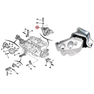 Coxim (suporte) direito de motor Peugeot/Citroen 1607759180 preço, a partir de 60,85 USD