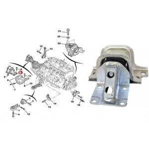 37960 Lemforder Coxim (suporte) esquerdo de motor
