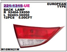 924033X050 Hyundai/Kia Lanterna traseira esquerda interna