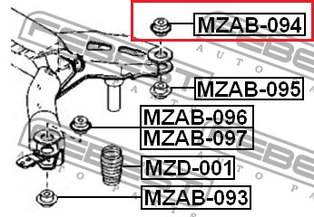 GJ6A2889XA Mazda Bloco silencioso de viga traseira (de plataforma veicular)