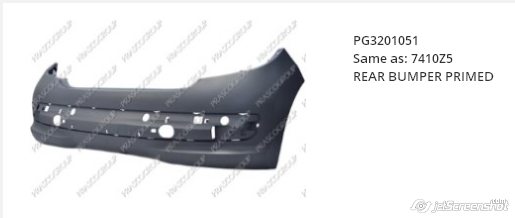 7410Z5 Peugeot/Citroen Pára-choque traseiro