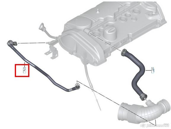 Cano derivado de ventilação de cárter (de separador de óleo) BMW 11157614690 preço, a partir de 52,51 USD