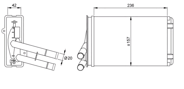 54302 NRF Radiador de forno (de aquecedor)
