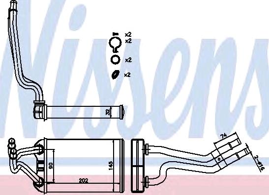 Radiador de forno (de aquecedor) Nissens 70980 preço, a partir de 71,23 USD