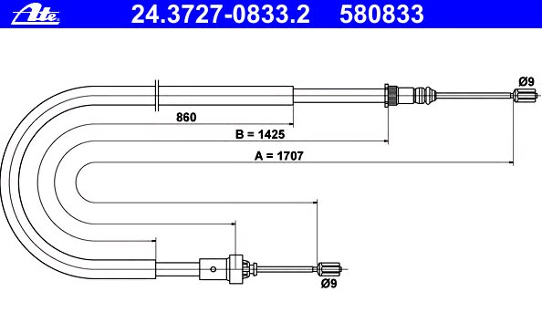 Cabo traseiro direito/esquerdo do freio de estacionamento Peugeot/Citroen 474637 preço, a partir de 14,67 USD