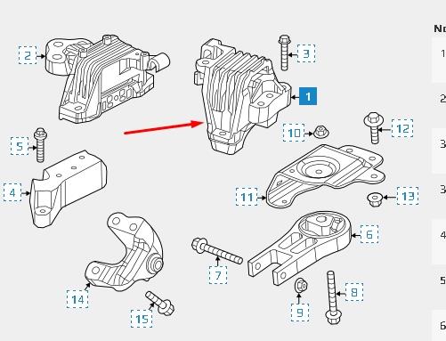 Coxim (suporte) direito de motor Chrysler 68192832AC preço, a partir de 309,48 USD