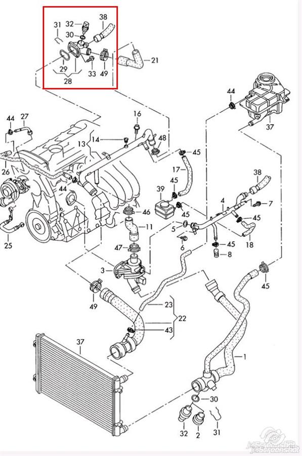 53425 AIC Flange do sistema de esfriamento (união em T)