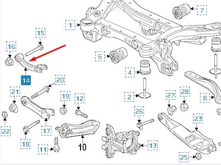 Braço oscilante de suspensão traseira transversal Chrysler 68207620AA preço, a partir de 51,68 USD