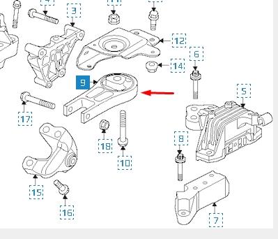Coxim (suporte) traseiro de motor Chrysler 68172350AD preço, a partir de 74,43 USD
