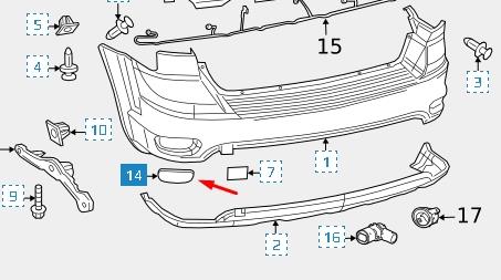 Compre K57010721AC Fiat/Alfa/Lancia Retrorrefletor (refletor) do pára-choque traseiro esquerdo