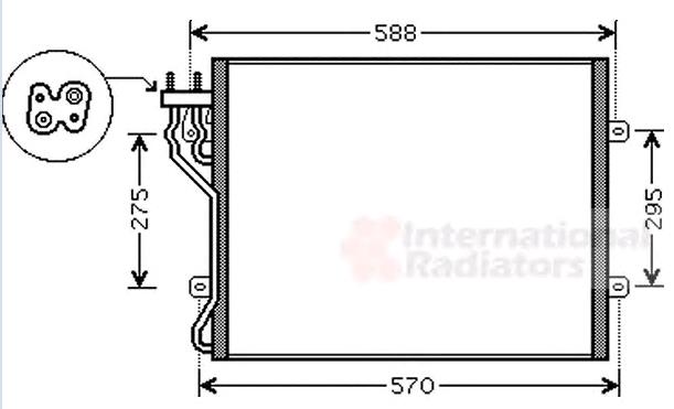 Radiador de aparelho de ar condicionado Jeep Cherokee II XJ