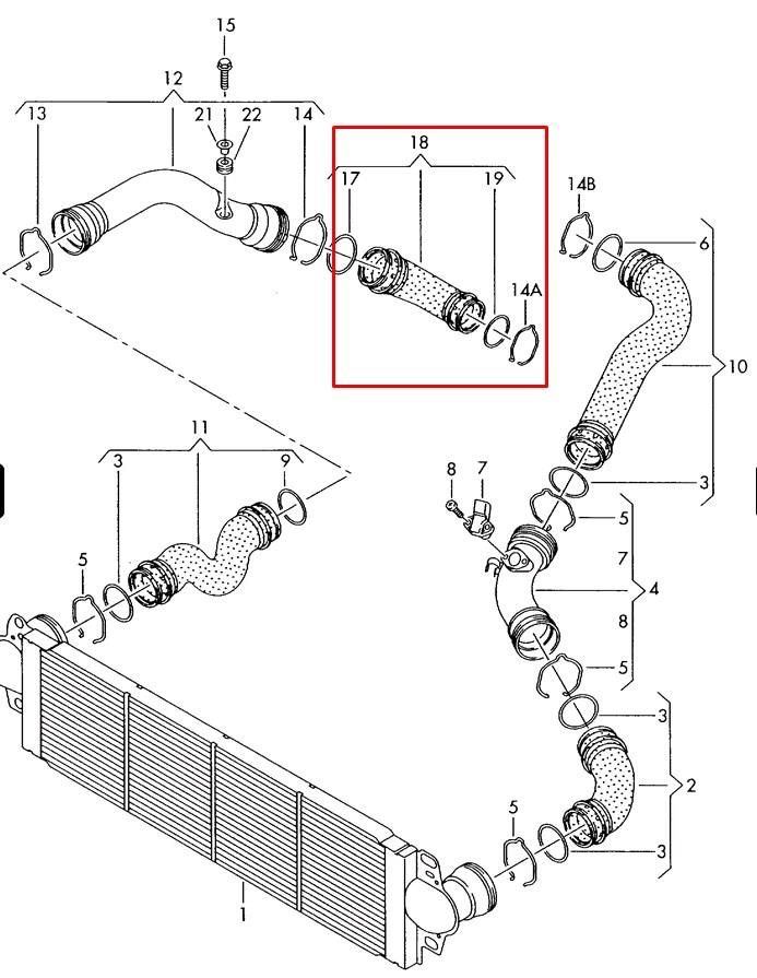 Cano derivado de ar, saída de turbina (supercompressão) VAG 7H0145555C preço, a partir de 35,33 USD