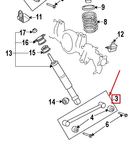 4872060070 Toyota Braço oscilante inferior esquerdo de suspensão traseira/direita