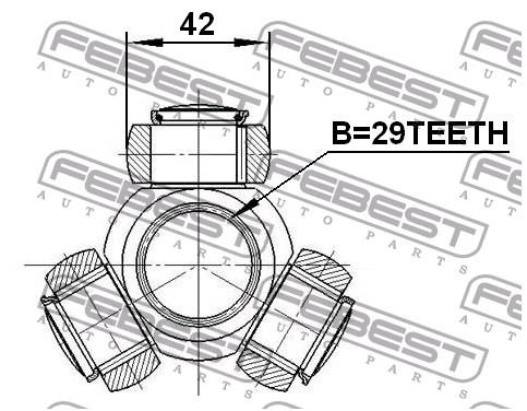 46308312 Fiat/Alfa/Lancia Junta homocinética interna, tripé