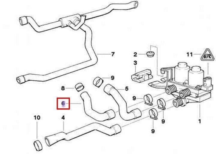 64211394292 BMW Mangueira (cano derivado) do sistema de esfriamento