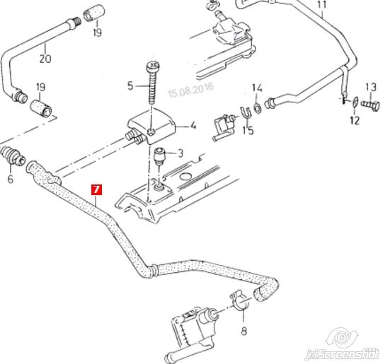 Compre 016037 Cautex Cano derivado de ventilação de cárter (de separador de óleo)