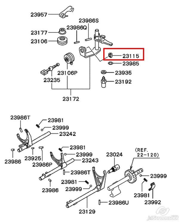 M887706 Mitsubishi Bucha do mecanismo de mudança (de ligação)