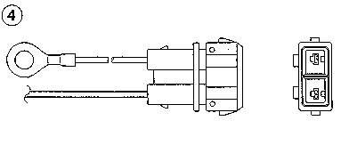 1822 NGK Sonda lambda, sensor de oxigênio até o catalisador