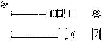 1872 NGK Sonda lambda, sensor de oxigênio até o catalisador