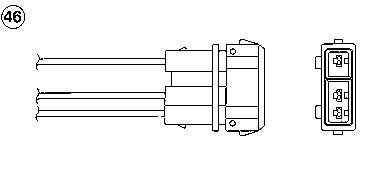 215 NGK Sonda lambda, sensor de oxigênio até o catalisador