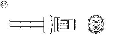 0482 NGK Sonda lambda, sensor esquerdo de oxigênio até o catalisador