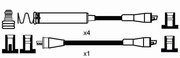 817 NGK Fios de alta voltagem, kit