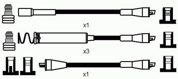 781 NGK Fios de alta voltagem, kit