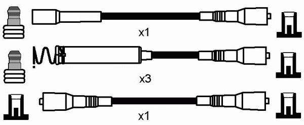 782 NGK Fios de alta voltagem, kit