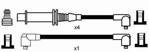 7276 NGK Fios de alta voltagem, kit