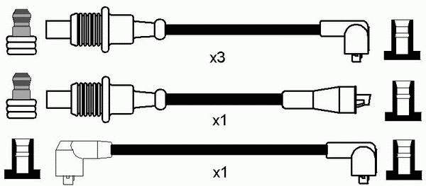Compre 7399 NGK Fios de alta voltagem, kit