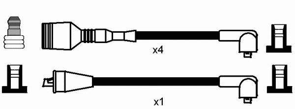 Fios de alta voltagem, kit 0527 NGK