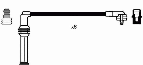 631 NGK Fios de alta voltagem, kit