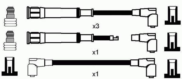 Fios de alta voltagem, kit NGK 0553 preço, a partir de 158,10 USD