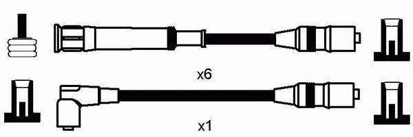 0574 NGK Fios de alta voltagem, kit