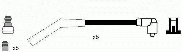ENT910365 Engitech Fios de alta voltagem, kit