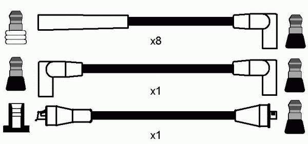 Compre 8288 NGK Fios de alta voltagem, kit