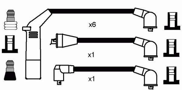 Compre 8286 NGK Fios de alta voltagem, kit