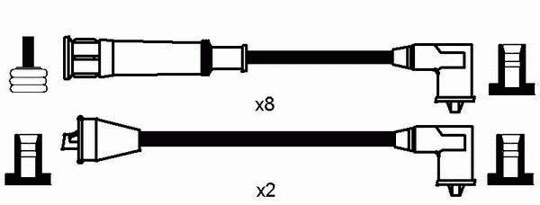 Compre 8630 NGK Fios de alta voltagem, kit