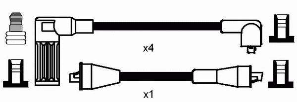 RCZX29 NGK Fios de alta voltagem, kit