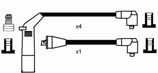 Fios de alta voltagem, kit ZEF1144 Beru