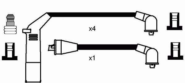 Compre 0710 NGK Fios de alta voltagem, kit