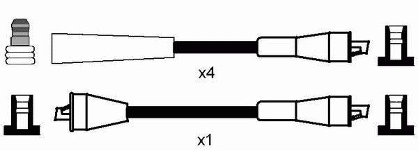 1063605 Ford Fios de alta voltagem, kit