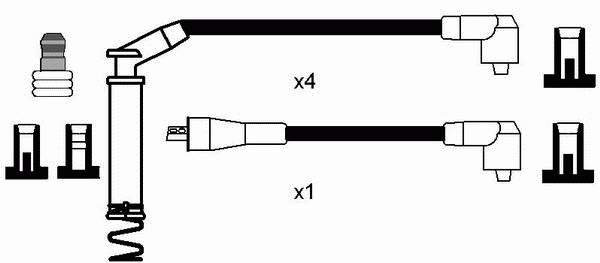 789 NGK Fios de alta voltagem, kit