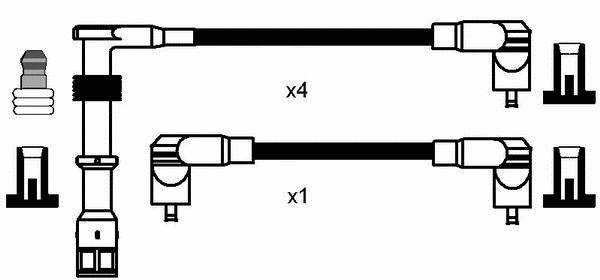 ENT910241 Engitech Fios de alta voltagem, kit