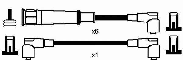 ENT910224 Engitech Fios de alta voltagem, kit
