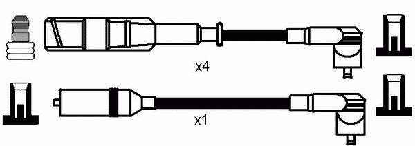 Compre 0515 NGK Fios de alta voltagem, kit