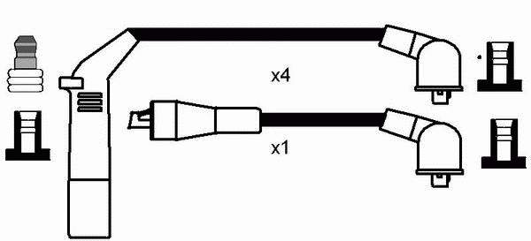 2750132E00 Hyundai/Kia Fios de alta voltagem, kit