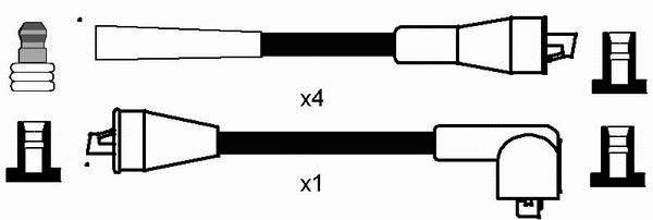Compre 7375 NGK Fios de alta voltagem, kit